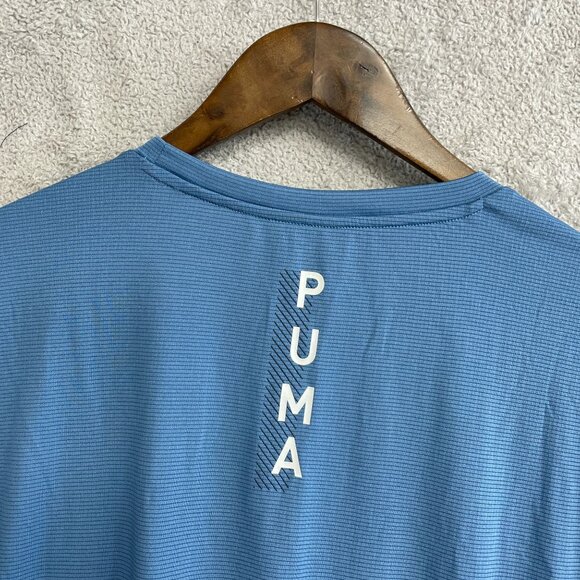 NEW Puma Men's XL Blue Active Tee Polyester Crewneck - Picture 8 of 9